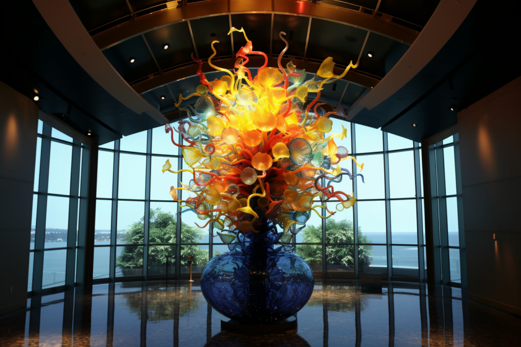 AI render of Chihuly Glass Exhibit